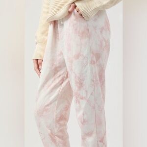 NWT style & co. Petite coral tie dye woman’s jogger terry sweatpants size LP